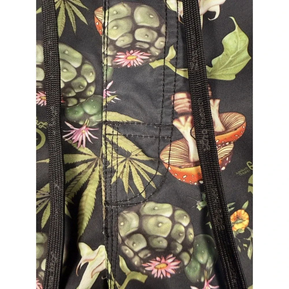 LRG Research Board Shorts 30 Mushroom Cannabis Print‎ Surf Swim Skate Y2K